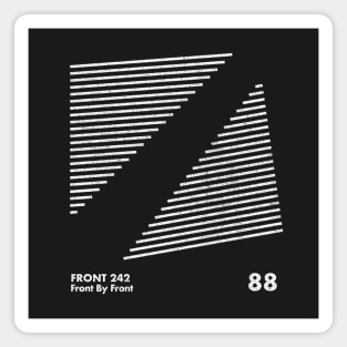 Front 242 / Front By Front / Minimalist Graphic Artwork Design Magnet